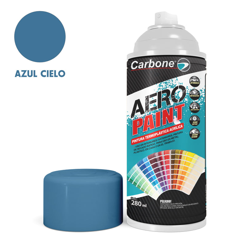 Pintura aerosol en Spray Azul cielo 280ml. Interiores y exteriores alta calidad