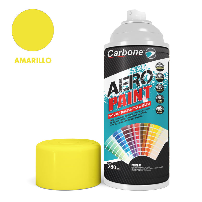 Pintura aerosol en Spray Amarillo 280ml. Interiores y exteriores alta calidad