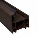 Perfil UPVC Marco Fijo y Ventana Abatible 60mm Serie UPView Carbone Espesor 2.5mm Largo 5.85m Color Marron chocolate Microtexturizado