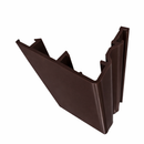 Perfil UPVC Traslape Cruce de hoja Serie 80mm UPView Carbone Espesor 2.5mm Largo 5.85m Color Marron Chocolate Microtexturizado