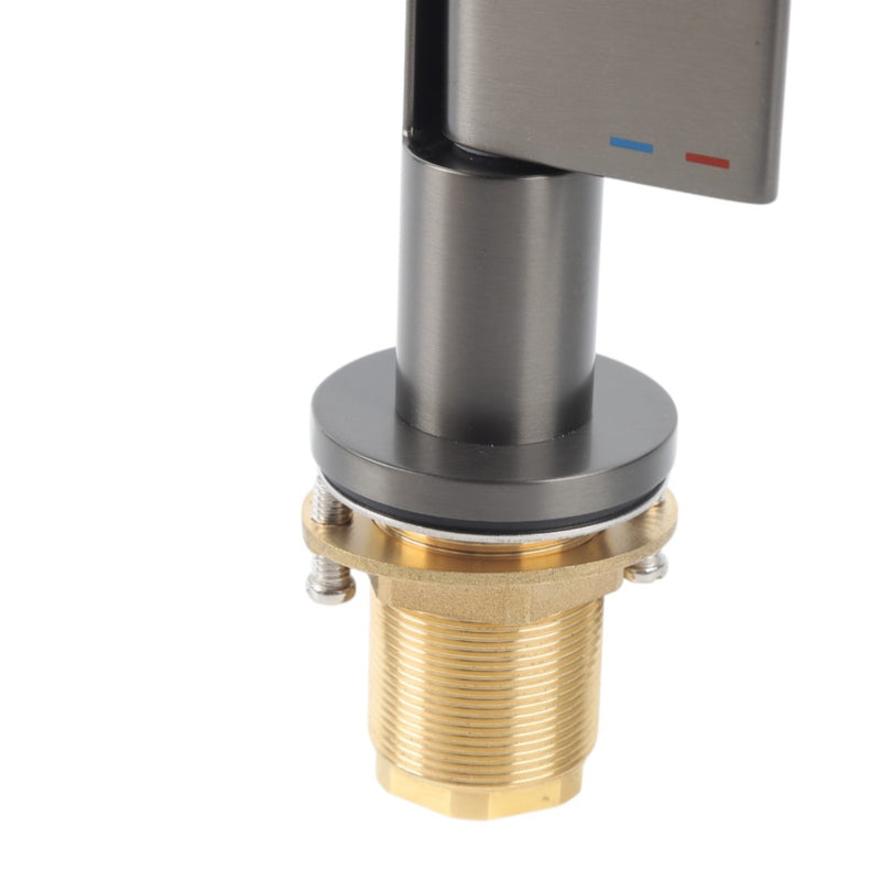 Grifo para fregador de cocina Lavamanos Cuello Alto 47cm Monomando Negro Mate de alta calidad