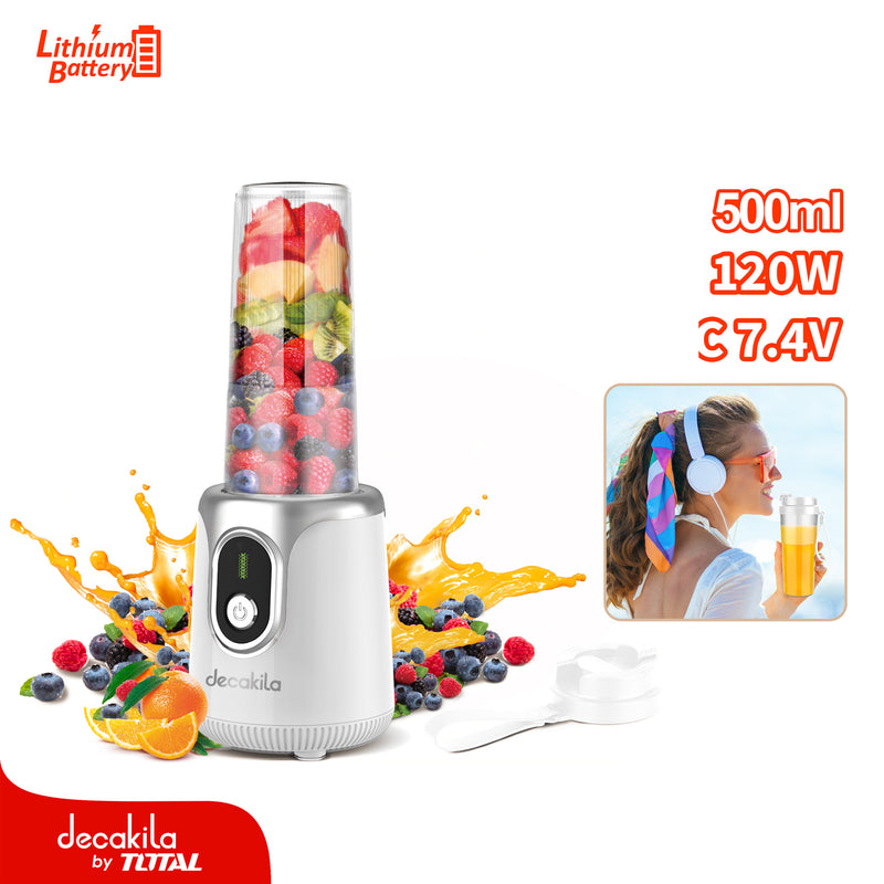 Licuadora Portátil Inalámbrica 500 Ml. 120W. 7.4V. Cable USB. Batería