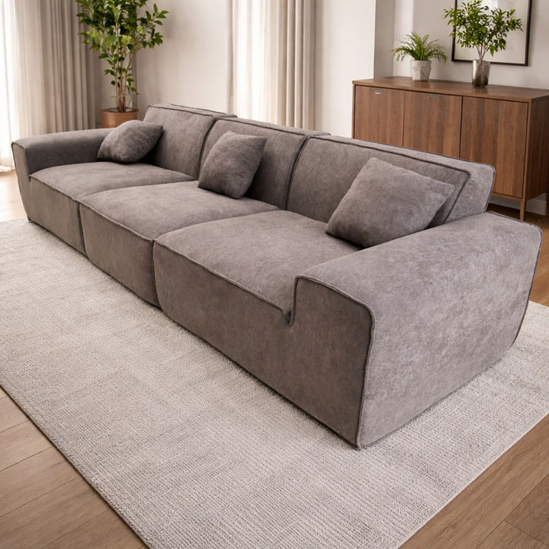 Sofá empacado al vacio Memory Foam de alta densidad 300X100X73cm Color Gray 08