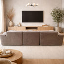 Sofá empacado al vacio Memory Foam de alta densidad 300X100X73cm Color Gray 08