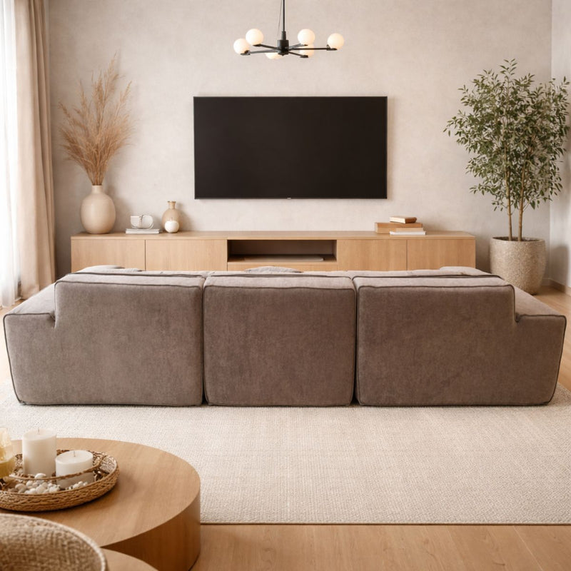 Sofá empacado al vacio Memory Foam de alta densidad 300X100X73cm Color Gray 08