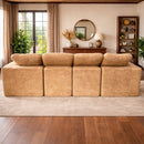 Sofá en L empacado al vacio Memory Foam de alta densidad 310X200X70cm Color Khaki brown 13