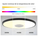 Lámpara LED de techo inteligente Bocina +RGB + blanco cálido y frío. Luz regulable con WiFi, App Tuya y control remoto. 30cm 36w