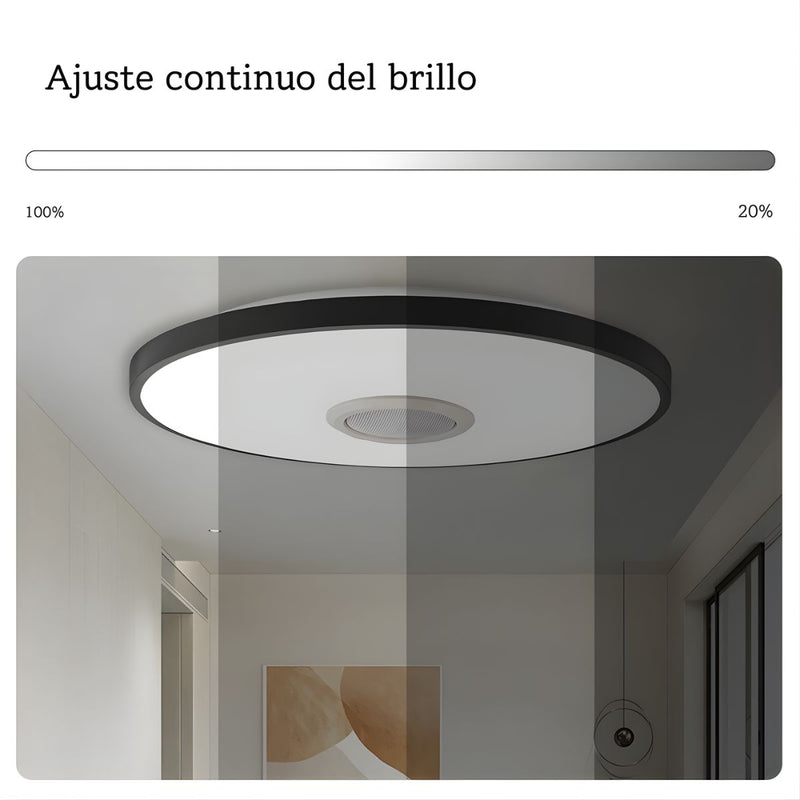 Lámpara LED de techo inteligente Bocina +RGB + blanco cálido y frío. Luz regulable con WiFi, App Tuya y control remoto. 30cm 36w