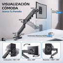 Soporte de Monitor para escritorio con Brazo Articulado. Para pantallas de hasta 32”. Soporta hasta 9kg. Ideal para oficina y gaming.