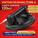 Ventosa Eléctrica 8" Recargable 120KG. Bomba Automática con Pantalla Digital. Succionador chupas para Mármol, Vidrio y Azulejos.