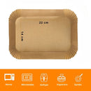 Papel Antiadherente Rectangular Para Freidora De Aire 22x14x4.5cm. Papel Antigrasa Desechable Para Airfryer, Horno Y Freidora Resistente Al Aceite. (50 Unds)