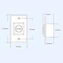 Botón De Salida Sin Contacto Rectangular  Con Sensor Infrarrojo De Acero Inoxidable  (115x70mm). Interruptor Pulsador De Salida Sin Toque. Control De Acceso De Puerta.