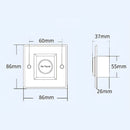 Botón De Salida Sin Contacto Cuadrado (86x86mm) Con Sensor Infrarrojo De Acero Inoxidable. Interruptor Pulsador De Salida Sin Toque. Control De Acceso De Puerta.