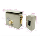 Cerradura Eléctrica Soldar Con Control Electrónico Y Deflector(10.6x12x4 cm) Apertura Izquierda De 12V De Acero. Incluye 3 llaves. Color Negro