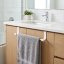 Toallero Colgante Para Gabinetes 36 cm Ideal Para Baño O Cocina. Color Silver. Acabado Resistente. Barra  para puertas de hasta 2.4 cm de grosor