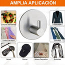 Gancho de Acero Inoxidable 304 Adhesivo 3M Redondo 4.5×4.5cm Para Baño, Cocina y Múltiples Espacios. Gancho Para Guindar.