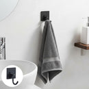 Gancho De Acero Inoxidable 304 Adhesivo 3M Cuadrado 4.5×4.5 cm Negro Para Baño, Cocina Y Múltiples Espacios. Gancho Para Guindar.
