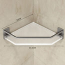 Repisas Esquineras Para Baño (2 Unds) De 13.1" x 8.7" En Acrílico Y Aluminio Aeroespacial. Organizador De Baño. Incluye 2 Ganchos.
