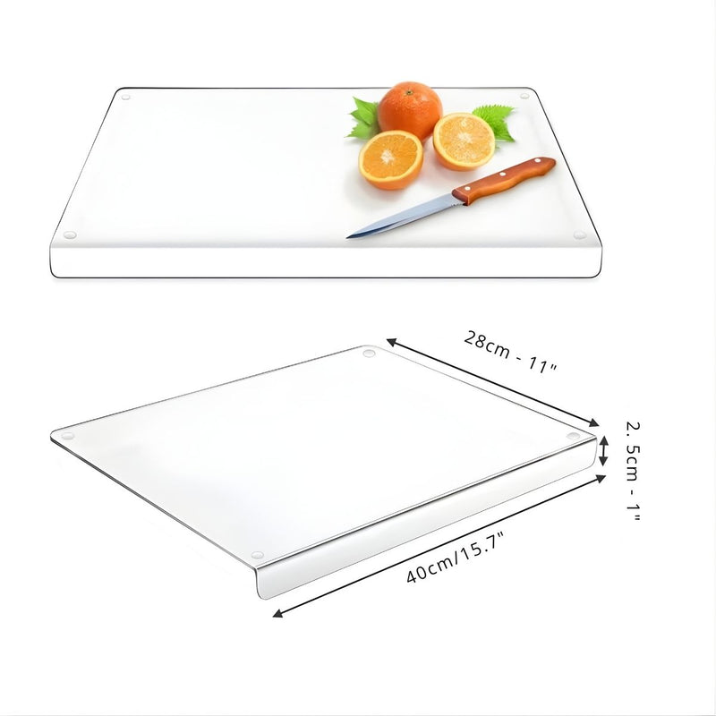 Tabla De picar Corte Acrílica Transparente 15.7x11” (40cm x 28cm). Protector De Mesas. Superficie Para Picar.Tabla Para Cocina.