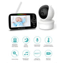 Monitor De Video Para Bebe 4.3" FULL HD 1080P LCD Visión Nocturna. Audio Bidireccional. Camara panorámica 355°. Baby Cam.