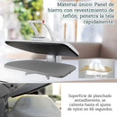 Plancha de Vapor Eléctrica para Ropa 1400W con Panel de Teflón Antiadherente y Control Digital. Prensa de vapor para ropa.