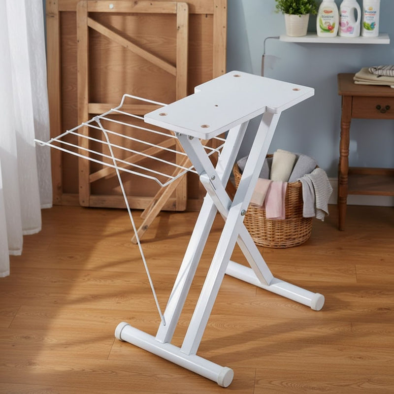 Soporte Plegable para Prensa de Vapor y Máquina de Planchado. Altura ajustable. Compatible con Plancha De Vapor LT252.