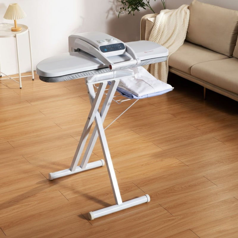 Soporte Plegable para Prensa de Vapor y Máquina de Planchado. Altura ajustable. Compatible con Plancha De Vapor LT252.