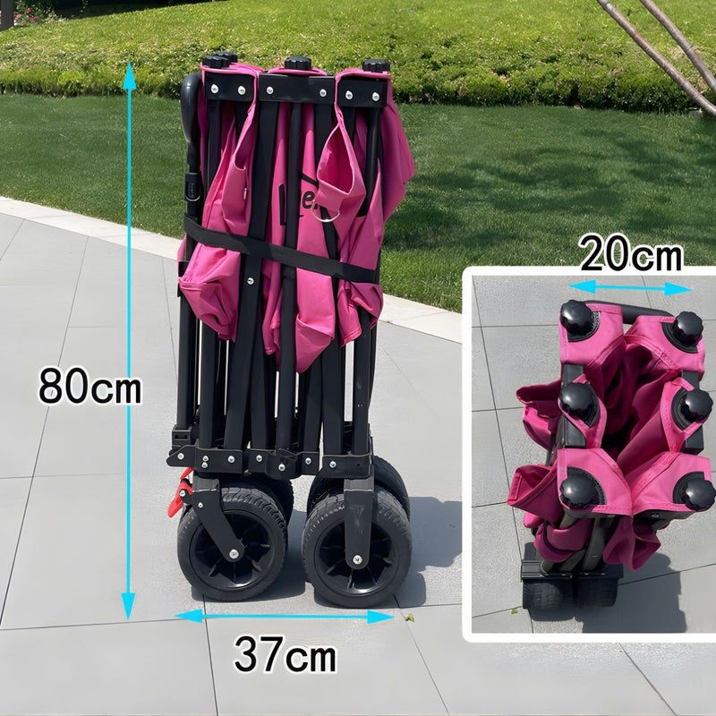 Carrito Plegable Multifunción 3 en 1. Con Toldo Protector y Mesa Superior. Color Rosado. Ideal para Ferias y Eventos. Carrito de ventas. Kiosco con techo