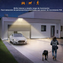 Lámpara Solar LED para Jardín y Paisajismo con Estaca Exterior con Sensor de Movimiento y Control Remoto (15x11cm). Reflector Impermeable IP65 con 3 Modos de Iluminación