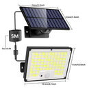 Lámpara Solar LED para Jardín y Paisajismo con Estaca Exterior con Sensor de Movimiento y Control Remoto (15x11cm). Reflector Impermeable IP65 con 3 Modos de Iluminación