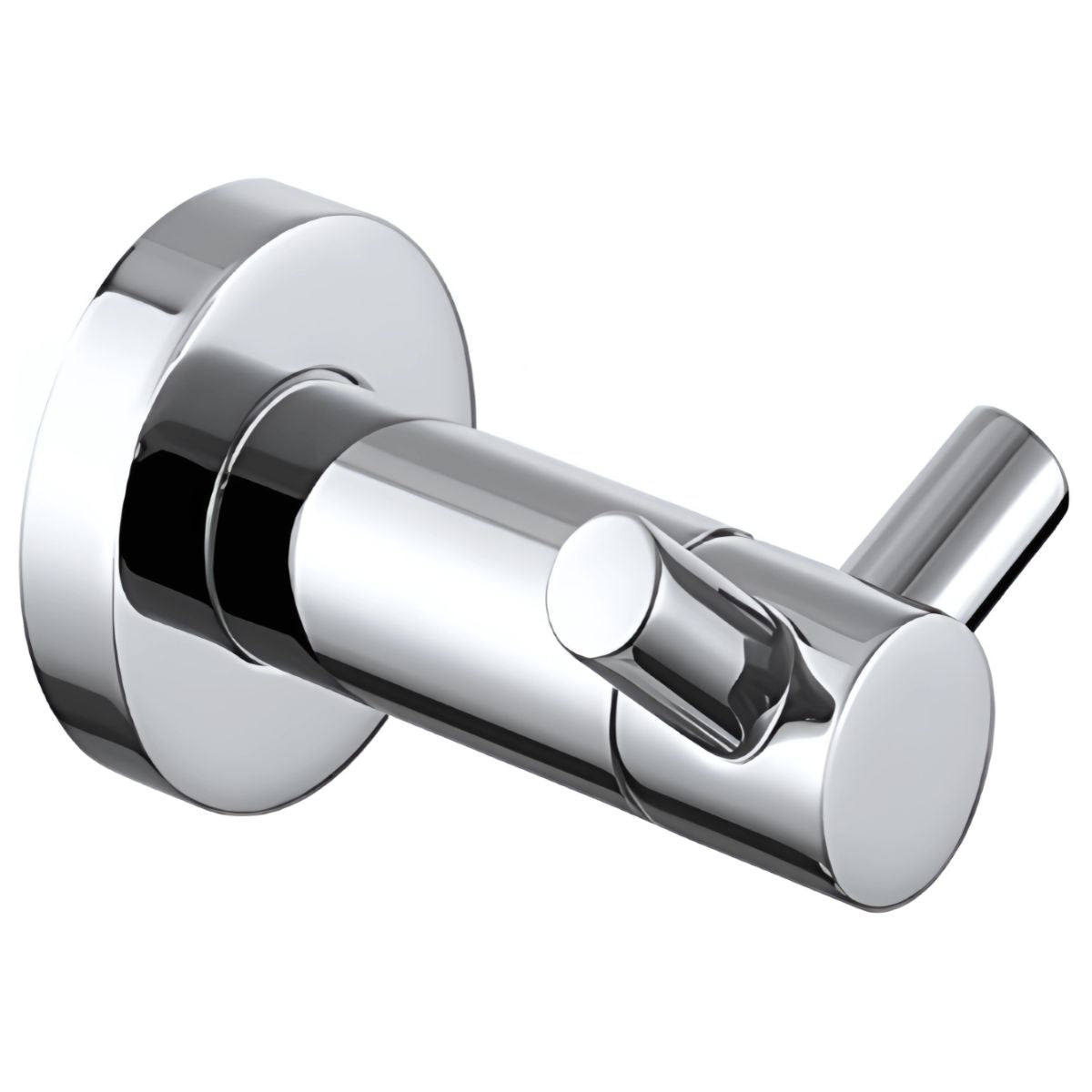 Gancho Toallero Doble Acabado Cromo. Gancho para bata y toalla.