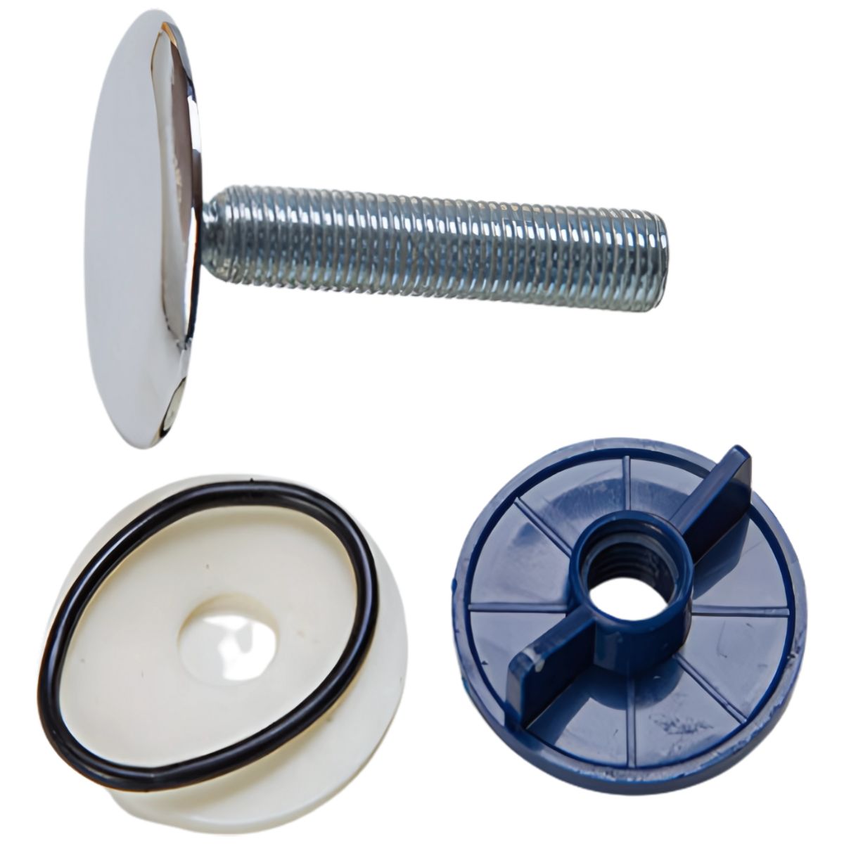 Tapa para hueco de lavamanos. Cobertor de hoyo de fregador. Color cromado de 48mm.