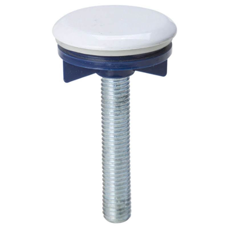 Tapa para hueco de lavamanos. Cobertor de hoyo de fregador. Color blanco de 48mm.