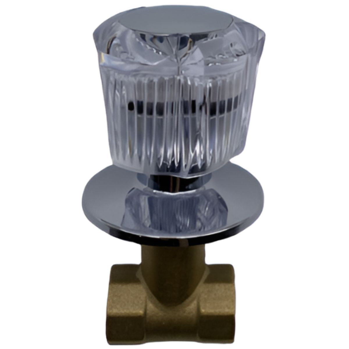 Llave o maneral de ducha para empotrar. Acabado cromado.