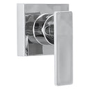 Llave de palanca maneral para ducha. Para empotrar en regadera. Mezcladora monomando de acero inoxidable.