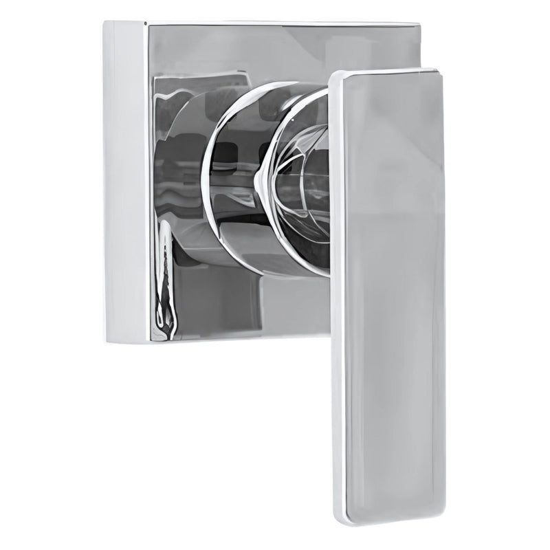 Llave de palanca maneral para ducha. Para empotrar en regadera. Mezcladora monomando de acero inoxidable.