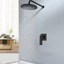 Llave de palanca maneral para ducha color negro. Para empotrar en regadera. Mezcladora monomando de acero inoxidable.