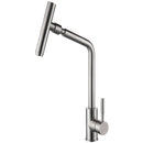 Grifo de fregadero. Color satín. Pluma llave para fregador de cocina. Acero inoxidable.