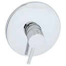 Llave de palanca maneral para ducha. Para empotrar en regadera. Mezcladora monomando. Color cromado.