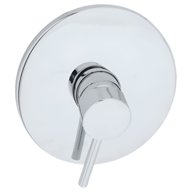 Llave de palanca maneral para ducha. Para empotrar en regadera. Mezcladora monomando. Color cromado.