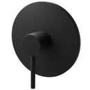 Llave de palanca maneral para ducha. Para empotrar en regadera. Mezcladora monomando. Color negro.