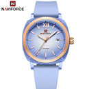 Naviforce Reloj Analógico Lila con Correa de Silicona, Diámetro de 37 mm, Cristal Acrílico HD y Resistencia al Agua 5 ATM.