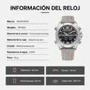 Naviforce Reloj Analógico Digital Beige con Correa de Sílice Diámetro de 44 mm y Resistencia al Agua 3 ATM