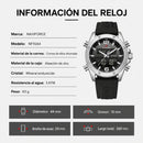Naviforce Reloj Analógico Digital Negro Gris con Correa de Sílice Diámetro de 44 mm y Resistencia al Agua 3 ATM
