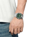 Naviforce Reloj Analógico Verde con Caja y Correa de Acero Inoxidable, Diámetro de 41 mm, Calendario y Resistencia al Agua 3 ATM.