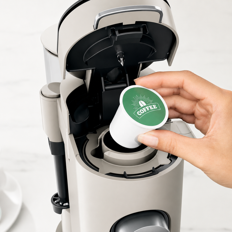Cafetera Ninja Pods & Grounds Specialty de 1 Taza. Cafetera eléctrica para cápsulas y café molido con espumador integrado 1500W.