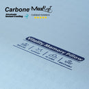 Almohada Cervical Azul Carbone MaxRest. Memory Foam Hipoalergénica con Enfriamiento Instantáneo y Curva Ergonómica. Calidad Hotelera 5 Estrellas.