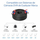 Cable BNC 18 Metros (60FT) para Cámaras de Seguridad CCTV, Transmisión de Video Estable para Sistemas DVR