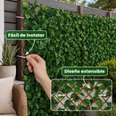 Follaje Artificial Extensible Verde Para Jardín Vertical Decorativo Con Protección UV Para Interior Y Exterior (60x180cm)