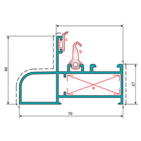 Serie Perimetral Abatible de 45 mm